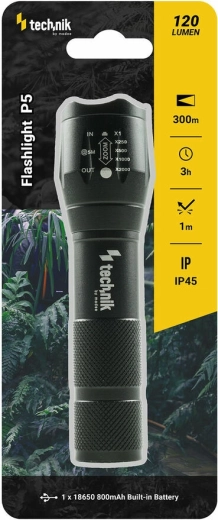 Lampe de poche Technik MT-P5 avec recharge USB et LED CREE XPE