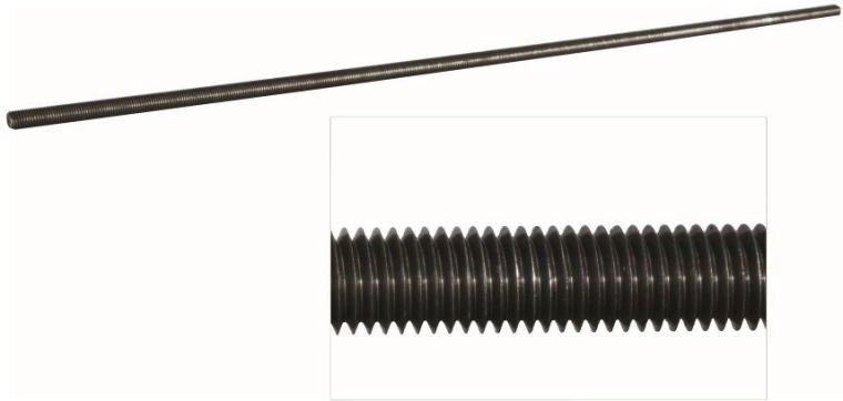 Tige filetée M3, galvanisée, DIN 975, 1 m, classe 4.8