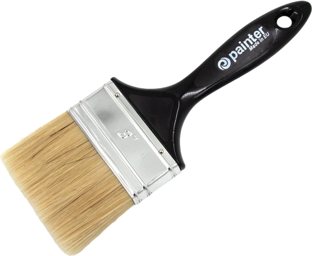 Pinceau plat de peinture 3″ avec manche en plastique