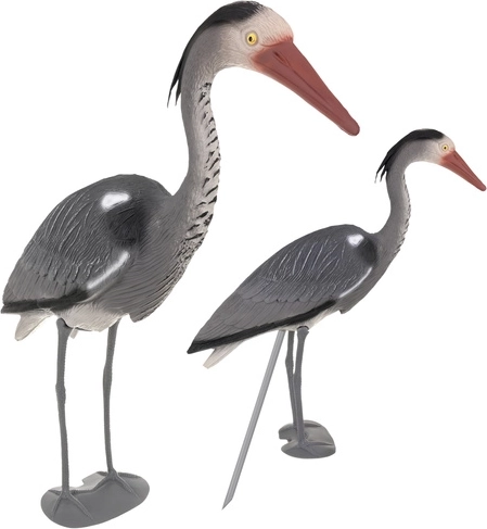 Décoration de jardin cigogne GARDLOV à planter, gris, 66 cm