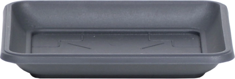 Soucoupe carrée pour pot de fleurs Terra anthracite 17 cm