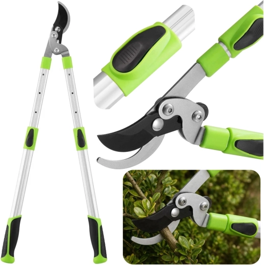Cisailles de jardin télescopiques pour branches 68–92 cm avec poignées antidérapantes