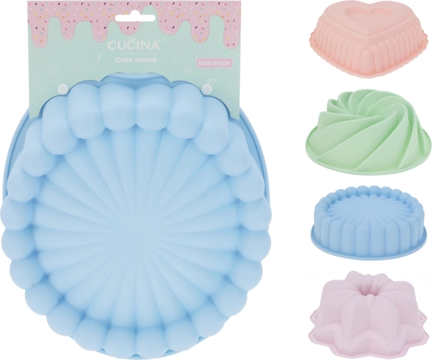 Moules en silicone pour pâtisserie – kouglof, cœur, fleur et spirale