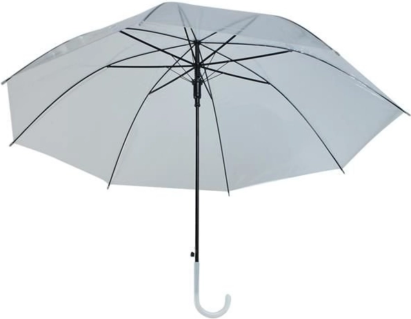 Parapluie automatique blanc transparent