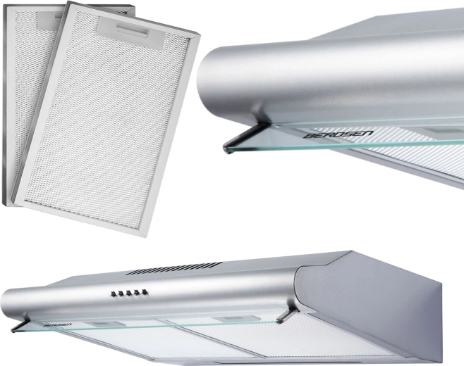 Hotte aspirante sous-meuble 50 cm inox Berdsen