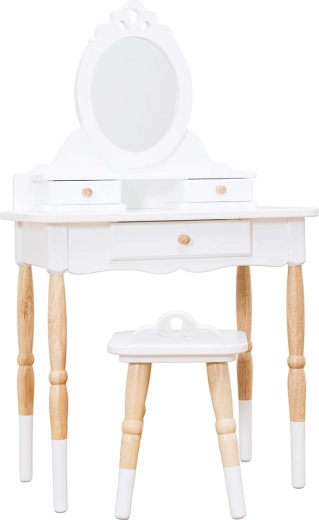 Coiffeuse enfant en bois avec miroir et tabouret Le Toy Van