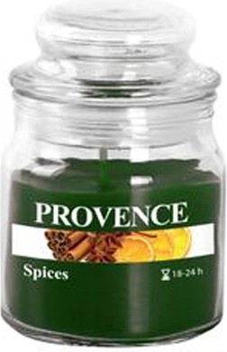 Bougie parfumée en verre avec couvercle épices 70 g