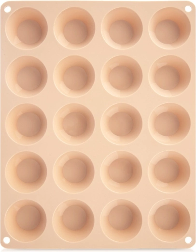 Moule en silicone pour mini muffins 29 × 23,5 × 2 cm, beige