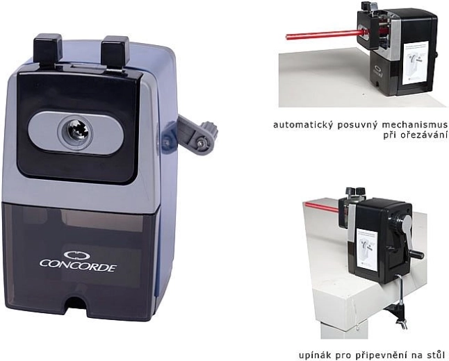 Taille-crayon de table CONCORDE AS-102 avec fixation