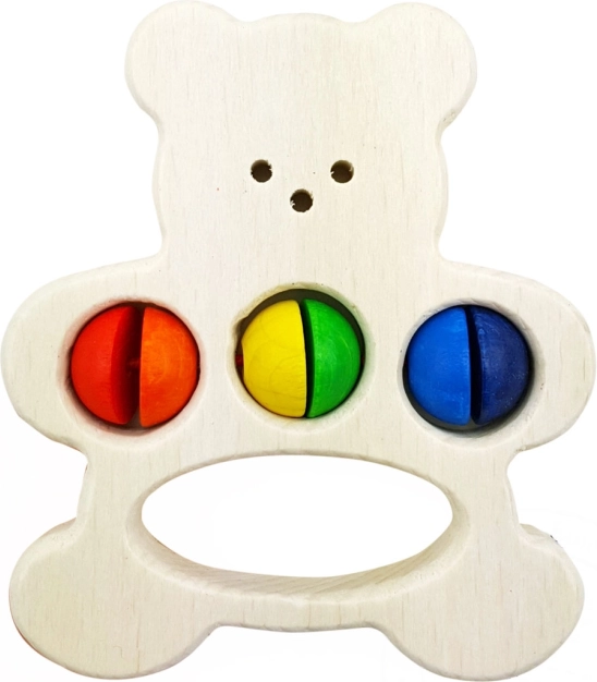 Hochet Ours Jouet en Bois