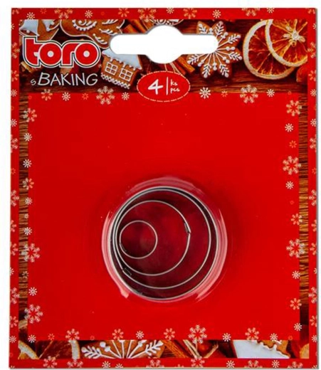 Emporte-pièces à biscuits TORO – ronds, set de 4 pcs