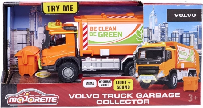 Majorette Grand Volvo camion-benne à ordures 19 cm avec lumières et sons