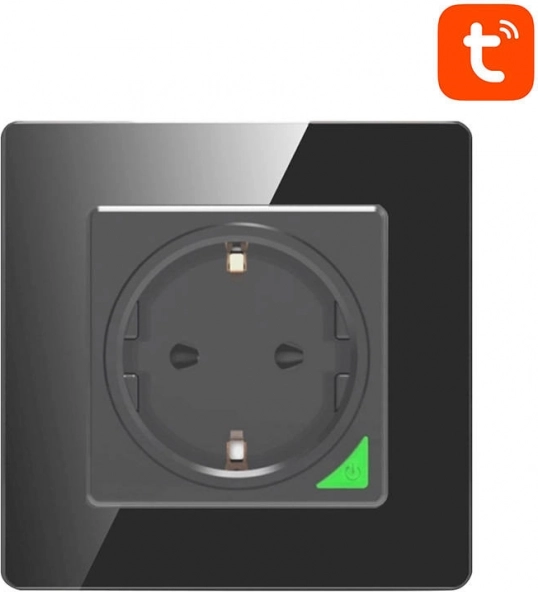 Prise murale intelligente Wi‑Fi Avatto TUYA, noire