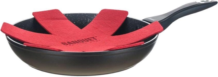 Poêle en aluminium LUMIA 26 cm avec revêtement antiadhésif et anneau thermique