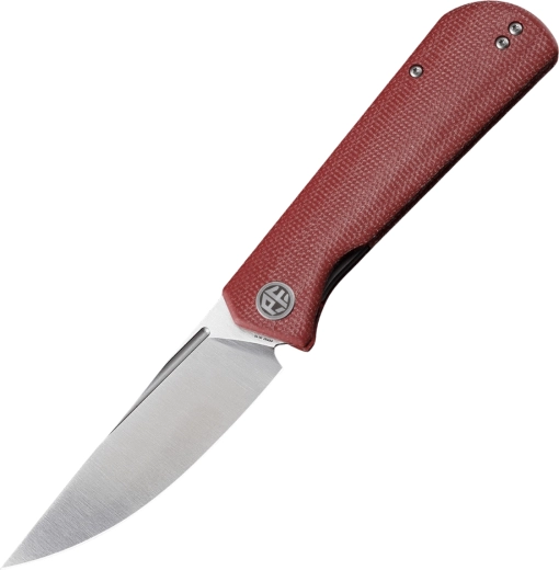 Couteau de poche pliant Petrified Fish Viking 9,2 cm satin micarta rouge