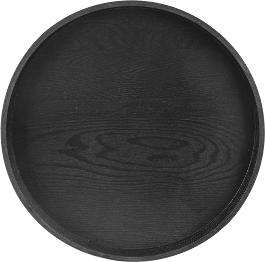 Plateau de service rond en bois 38 cm