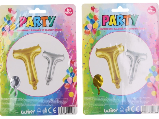 Ballon gonflable lettre T 40 cm