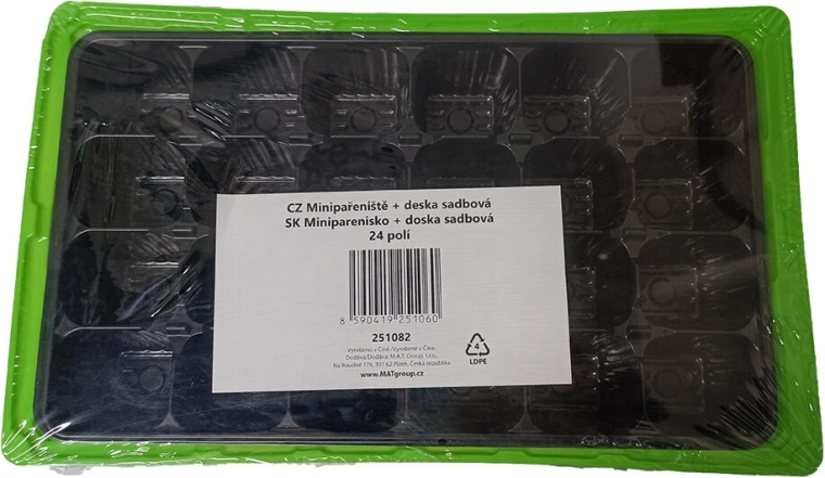 Mini-serre avec plateau de semis 24 alvéoles