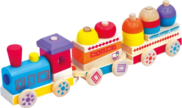 Bino Train en bois coloré MAXI