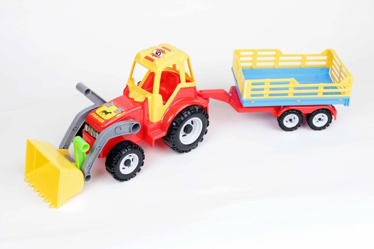 Tracteur avec chargeur et remorque - modèle 084