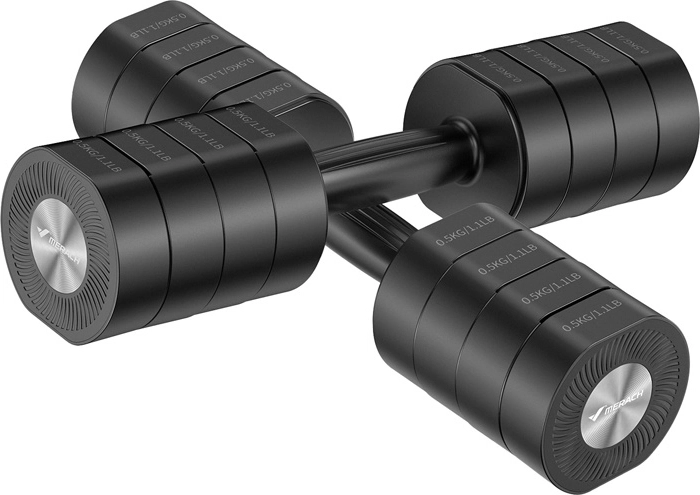 Haltères réglables MERACH MR-2444, lot de 2 (1–4 kg par haltère)