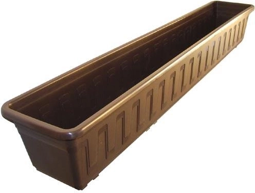 Jardinière en plastique GARDEN 80 cm marron