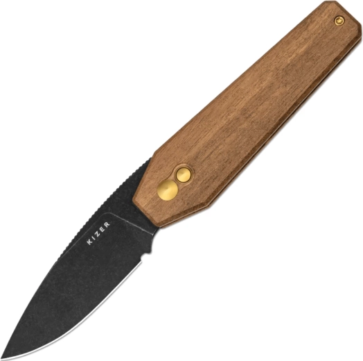 Couteau de poche pliant Kizer Tomb avec bois Mkuruti