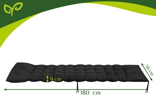 Coussin pour transat de jardin Gardlov 180 × 50 × 9 cm, noir