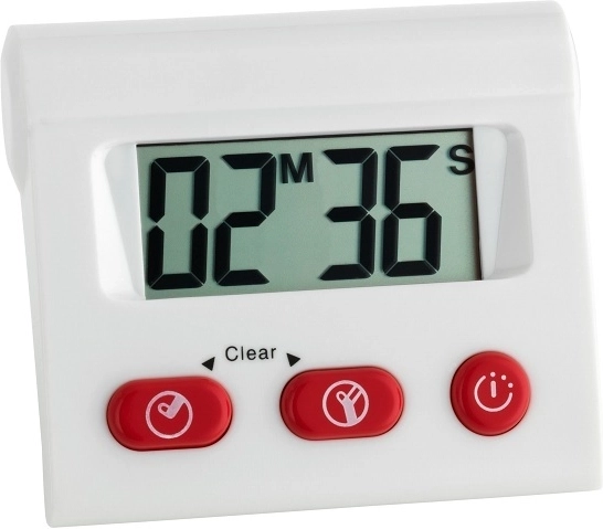 Minuteur numérique et chronomètre avec mémoire TFA, blanc