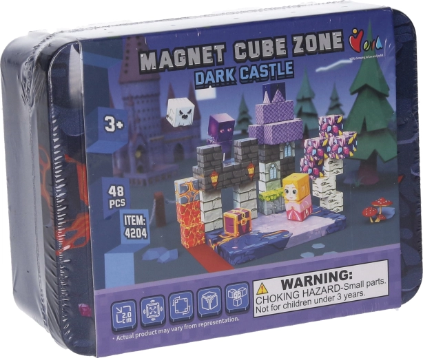 Jeu de construction magnétique Magnet Cube Zone Dark Castle – 48 pièces