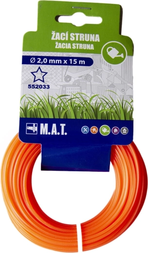 Fil de rechange pour coupe-bordures 2,0 mm étoile, 15 m, orange foncé