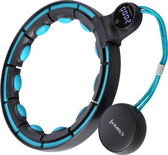 Hula hoop de massage avec poids, aimants et compteur HMS HHM17 noir/menthe