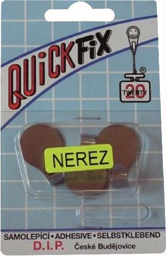 Crochets adhésifs en acier inoxydable QF, argentés, 3 pièces