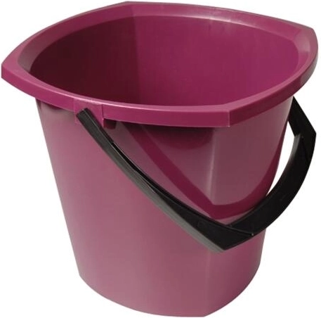 Seau en plastique carré 10 l – assorti en couleurs