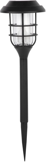Lampe solaire de jardin avec piquet, 12 LED, noire