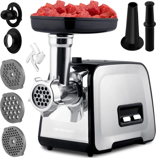 Hachoir à viande électrique BERDSEN 1200 W avec marche arrière