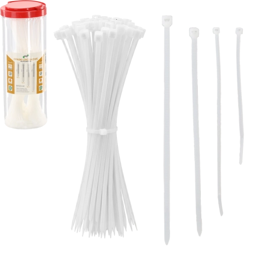 Set de colliers de serrage en nylon en tube, 450 pièces – assortiment de tailles, résistants aux UV