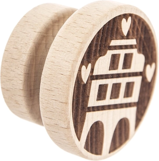 Tampon à pâte en bois – petites maisons
