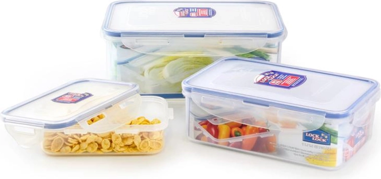 Ensemble de boîtes alimentaires avec couvercle Lock, 3 pcs
