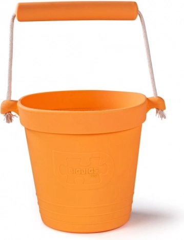 Seau de plage en silicone orange BIGJIGS TOYS