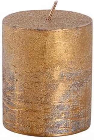 Bougie cylindrique rustique PROVENCE cuivrée 6 × 7 cm