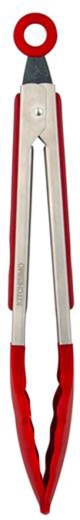 Pince Kitchisimo rouge silicone/inox