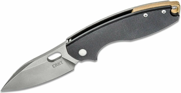 Couteau de poche CRKT Pilar III Black, D2 Stonewash, G10