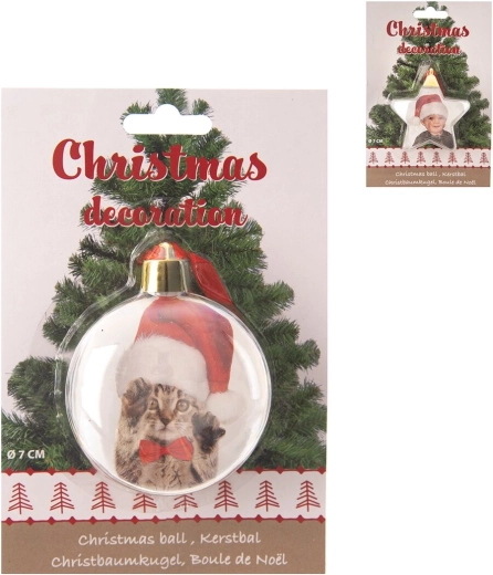 Décoration de Noël avec photo en plastique (2 variantes)