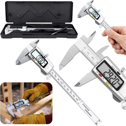 Pied à coulisse électronique numérique en acier inoxydable 150 mm avec écran LCD