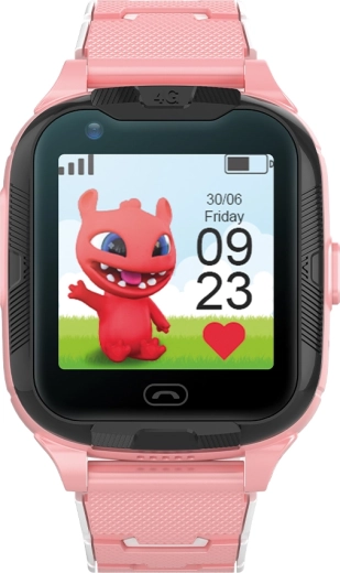 Montre intelligente pour enfants Maxlife 4G avec GPS et Wi‑Fi – rose
