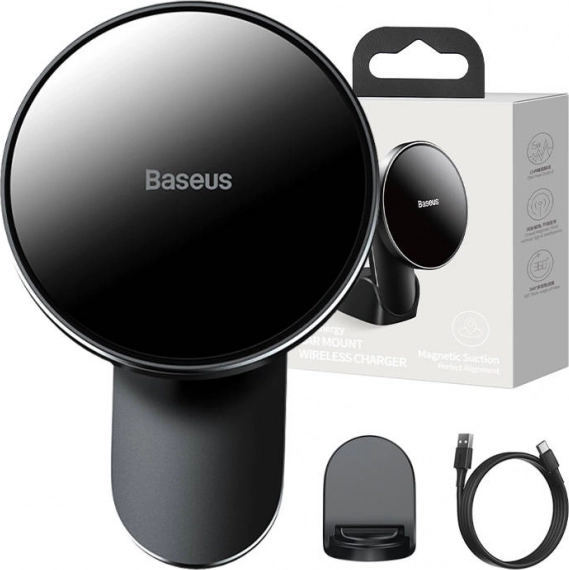 Support de voiture Baseus avec chargeur sans fil 15 W pour iPhone 12/13