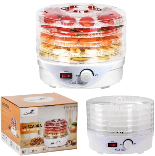 Déshydrateur alimentaire 5 niveaux 250 W, diamètre 24 cm - 1 pièce
