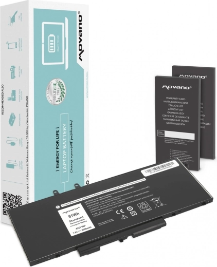 Batterie Movano pour Dell Latitude 5400 et 5500 (61 Wh, 8000 mAh)
