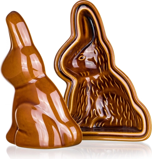Moule de cuisson en céramique en deux parties Lapin 21 × 14,5 × 10 cm